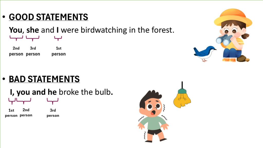 sequence pattern of pronouns