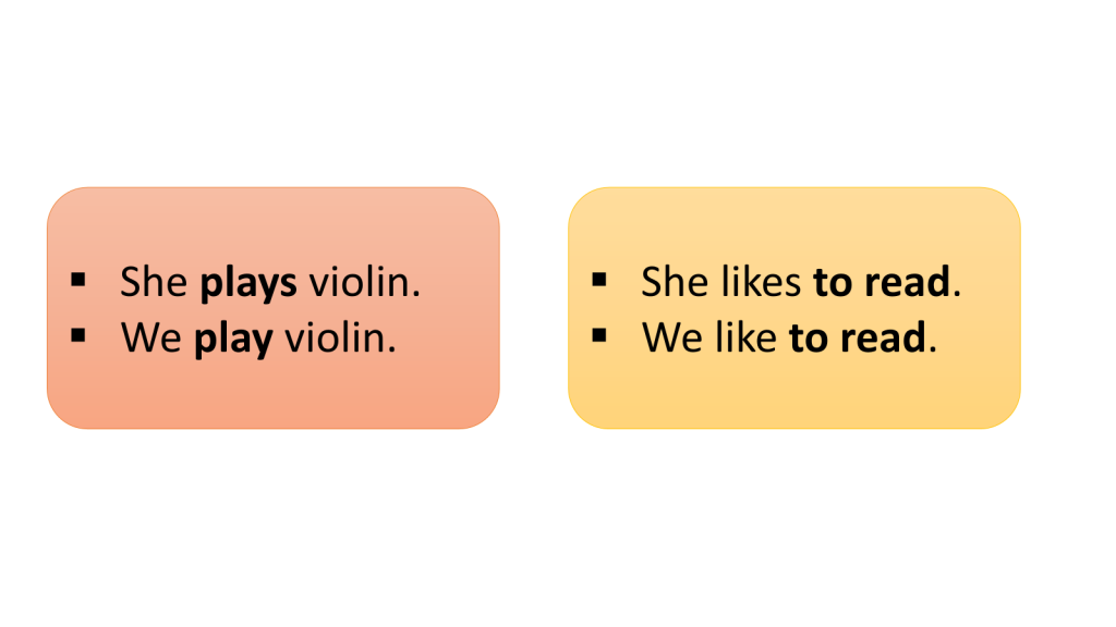finite and non finite verb examples
