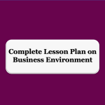 business environment lesson plan